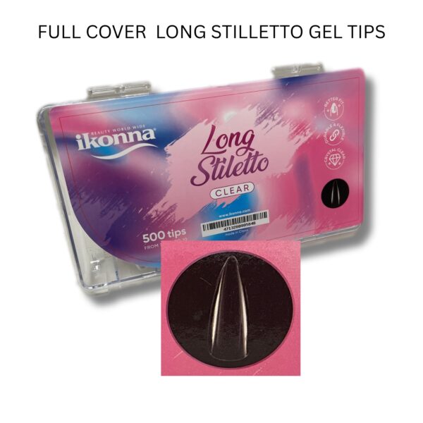 Tips-Full Cover Long Stiletto Gel Tips