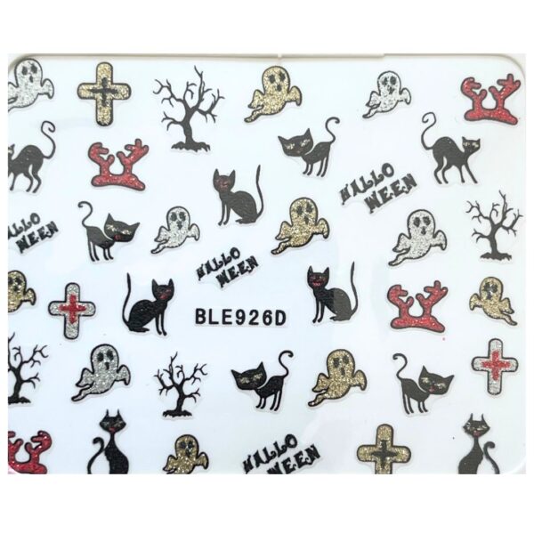 Glitter Ghost, Cats and Crosses Stickers