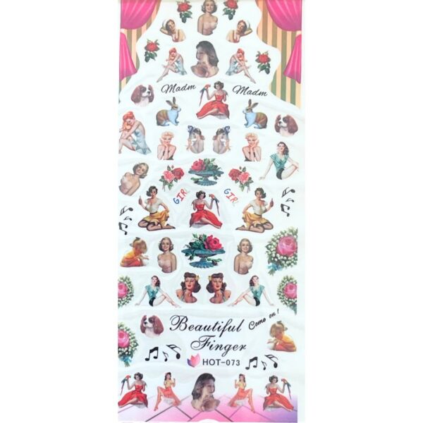 Pin Up Gals, Pretty Women Water Decal
