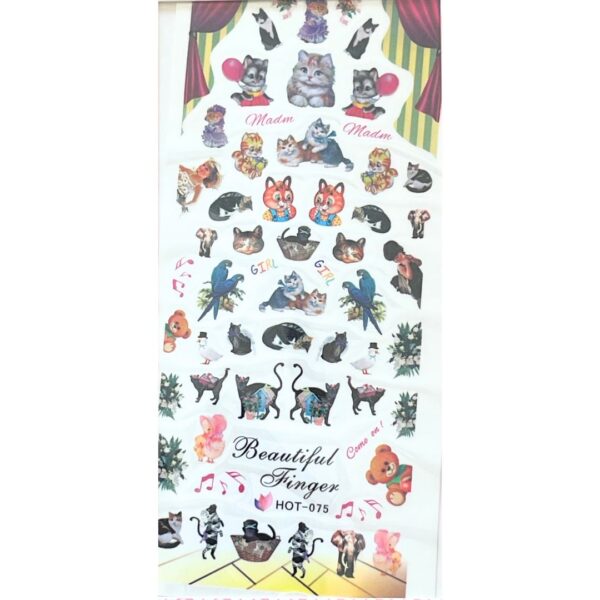 Kittens, Parrots, Elephants Water Decal