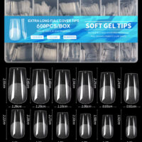 Tips-Full Cover Gel Tip Square 600pcs