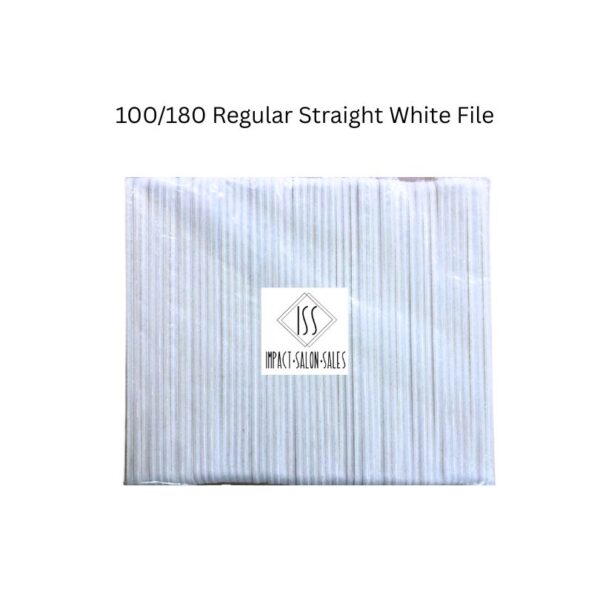 File Straight White Regular 100/180 BULK BUY50PK