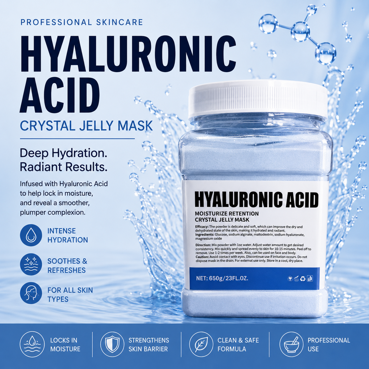 Hyaluronic Acid Moisturize Retention Jelly Mask